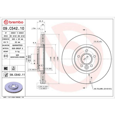 51 481 078 Bremsscheibe VA 09.C542.11