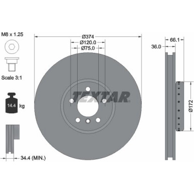 Bremsscheibe Bmw S. 5/7 08- Le 92266225