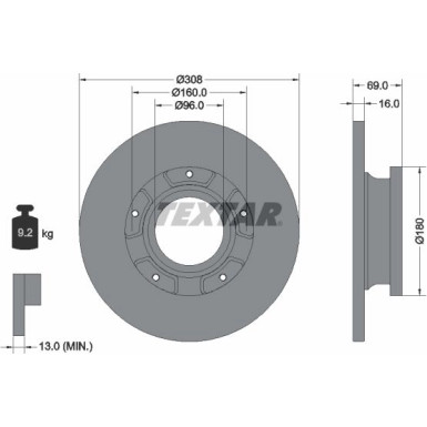 Bremsscheibe 92292603 Bremsscheibe 92292603