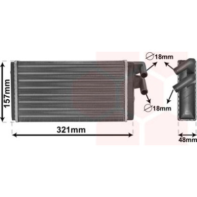 VAN WEZEL Wärmetauscher, Innenraumheizung 03006052 VAN WEZEL Wärmetauscher, Innenraumheizung 03006052
