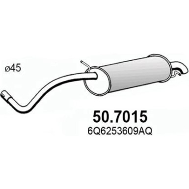 Endschalldämpfer SEAT,SKODA,VW 99 50.7015