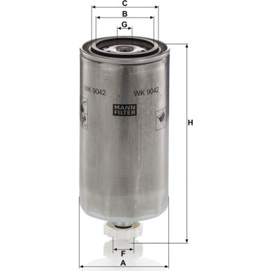 Mann & Hummel Kraftstofffilter LKW Case WK 9042 x
