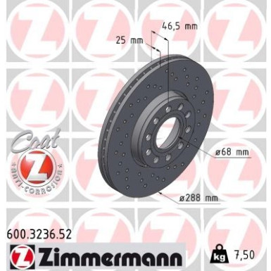 17 481 047 Sport Bremsscheibe VA Sport VW Passat,SKODA Superb 96 SPORT Z 600.3236.52 17 481 047 Sport Bremsscheibe VA Sport VW Passat,SKODA Superb 96 SPORT Z 600.3236.52