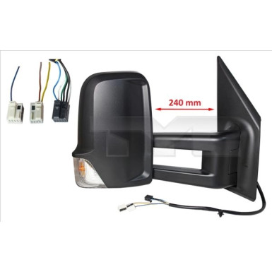 SPIEGEL R EL VERS HZB KONV MITTEL +BLI MERCEDES SPRINTER 2,18- ARM 240MM 321-0171