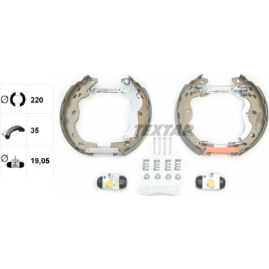 Satz Bremsbacken Fiat T. Sedici 2006 Shoe Kit Pro 84067500