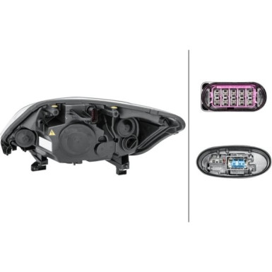 SCHEINWERFER R D1S/H7 HELLA FORD KUGA 3,08-11,12 1EL 009 696-761