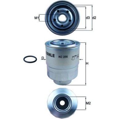 MAHLE Kraftstofffilter KC 256D