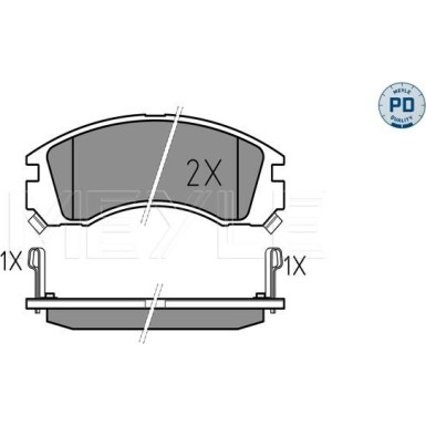 Bremsbelagsatz Mitsubishi P. Galant 97-/Outlander 03-/Pajero 94 MEYLE-PD: Advanced performance and design 025 213 6315/PD Bremsbelagsatz Mitsubishi P. Galant 97-/Outlander 03-/Pajero 94 MEYLE-PD: Advanced performance and design 025 213 6315/PD