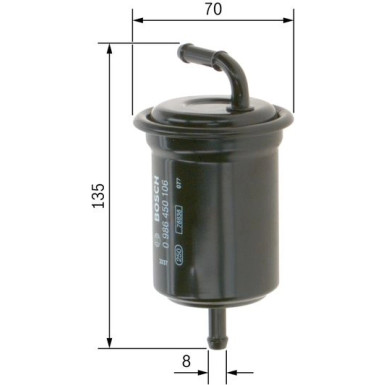 Kraftstofffilter 0 986 450 106 Kraftstofffilter 0 986 450 106