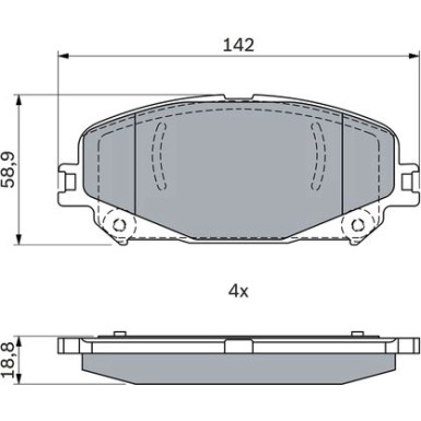 Bremsbelag 0 986 424 939