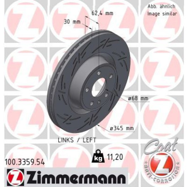 ZIMMERMANN Bremsscheibe 100.3359.54 BLACK Z