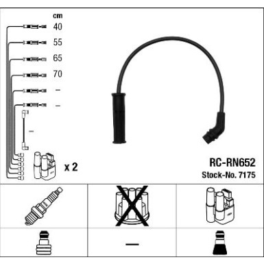 RC-RN652 NGK - Zündkabelsatz RENAULT Megane I 96-99 7175