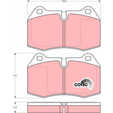 Bremsklötze VA BMW E31,E38 94 COTEC GDB1269