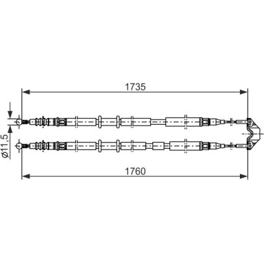 Handbremsseil OPEL Astra H Caravan 04 1987477934 Handbremsseil OPEL Astra H Caravan 04 1987477934
