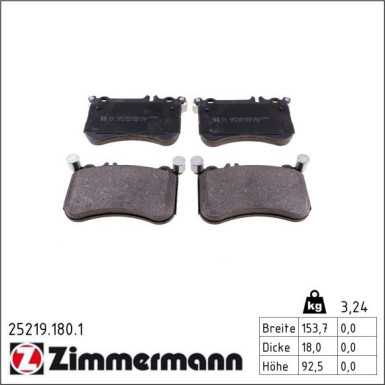 ZIMMERMANN Bremsbeläge 25219.180.1