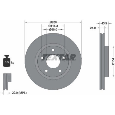 Bremsscheibe PRO+ 92232205 Bremsscheibe PRO+ 92232205