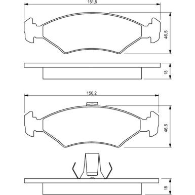 Bremsklötze FORD,MAZDA 0 986 424 462 Bremsklötze FORD,MAZDA 0 986 424 462