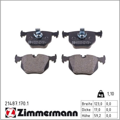ZIMMERMANN Bremsbeläge 21487.170.1