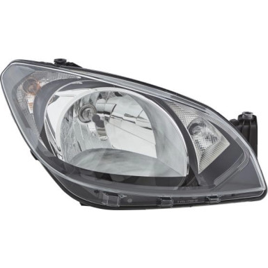 Scheinwerfer R H4 +MOT+TGFL SCHW/CHR HELLA PQ SKODA CITIGO 10,11-4,17 1EJ 010 672-021