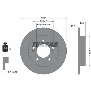 Bremsscheibe Hyundai T. Ix20 10-/Kia Venga 92226103