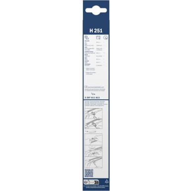 Bosch Heckscheibenwischer H251 3397011813 Bosch Heckscheibenwischer H251 3397011813