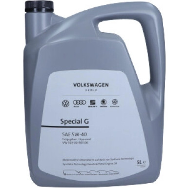 Original VAG Motoröl 5W40 5L Special G / 502,00 505,00 / Gruppenlogo GS55502M4