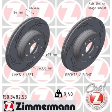 ZIMMERMANN Bremsscheibe 150.3482.53 BLACK Z ZIMMERMANN Bremsscheibe 150.3482.53 BLACK Z