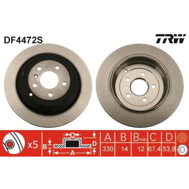 Bremsscheibe Db T. W164/W251 DF4472S Bremsscheibe Db T. W164/W251 DF4472S