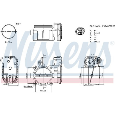 NISSENS Drosselklappenstutzen 955069 FIRST FIT NISSENS Drosselklappenstutzen 955069 FIRST FIT