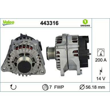 VALEO Generator 443316 VALEO Generator 443316