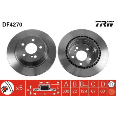 Bremsscheibe Db T. W211/W212 02 DF4270 Bremsscheibe Db T. W211/W212 02 DF4270
