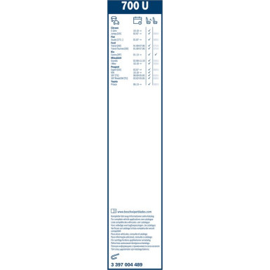 Bosch Wischerblatt 700U 3397004489 Bosch Wischerblatt 700U 3397004489