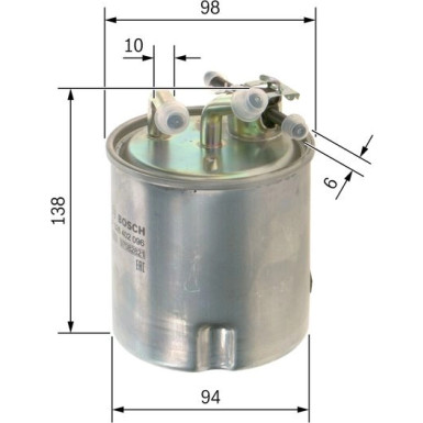 Kraftstofffilter F 026 402 096 Kraftstofffilter F 026 402 096