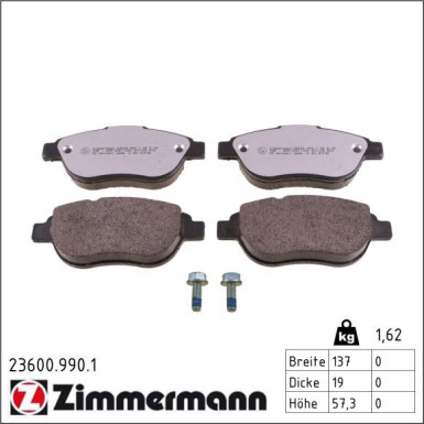 ZIMMERMANN Bremsbeläge 23600.990.1 rd:z ZIMMERMANN Bremsbeläge 23600.990.1 rd:z