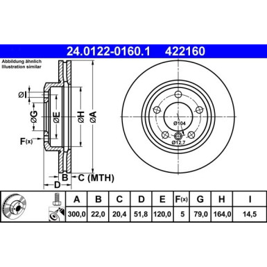 Bremsscheibe Bmw S. E46/Z3/Z4 98-07 24.0122-0160.1 Bremsscheibe Bmw S. E46/Z3/Z4 98-07 24.0122-0160.1