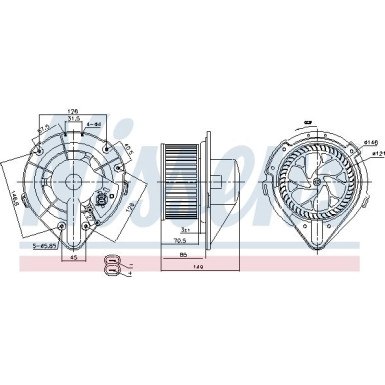 Innenraumgebläse Audi A4/BMW 5 87-01 87064