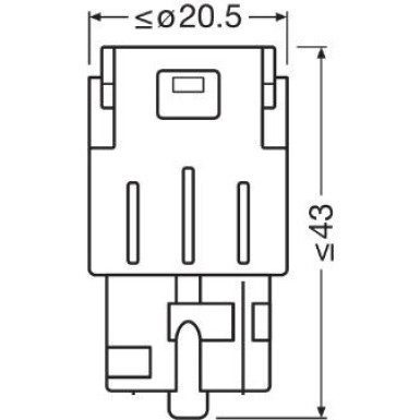 WY21W OSRAM LED Amber 12V OSRAM LEDriving LEDriving® SL 7504DYP-02B