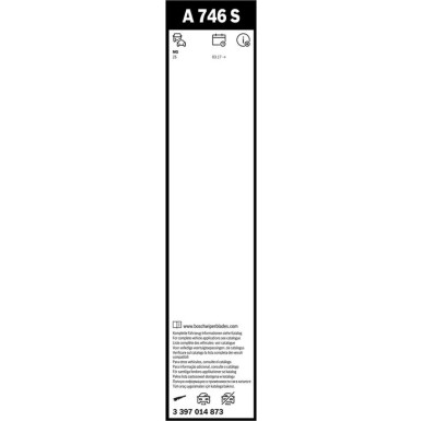 Bosch Scheibenwischer Aerotwin A746S 3397014873 Bosch Scheibenwischer Aerotwin A746S 3397014873