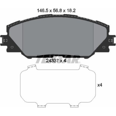 Bremsbelagsatz Toyota P. Rav4 Iii 06 2433701 Bremsbelagsatz Toyota P. Rav4 Iii 06 2433701