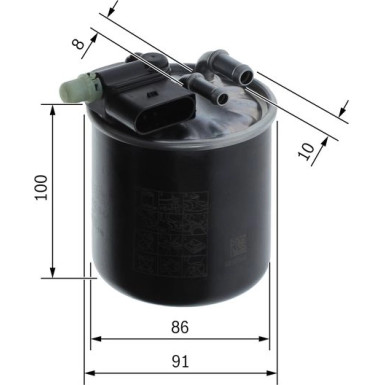 Kraftstofffilter MERCEDES A,B-Klasse F 026 402 844