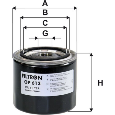 FILTRON Ölfilter OP 613