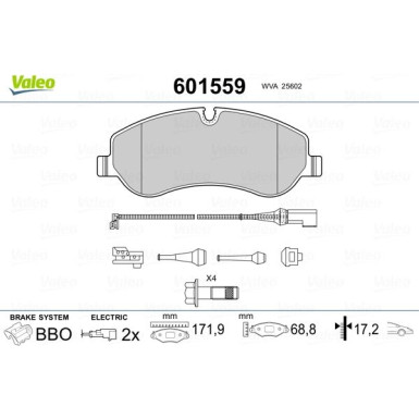 VALEO Bremsbeläge 601559 VALEO Bremsbeläge 601559