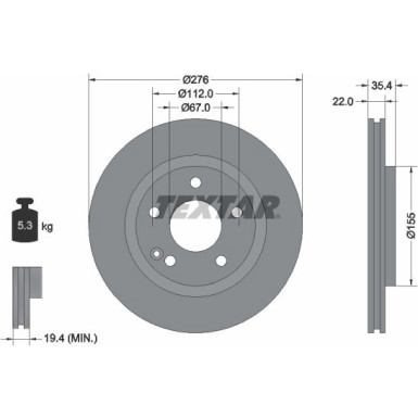 Bremsscheibe Db P. W168 A-Klasse PRO 92099603