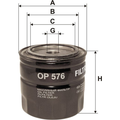 FILTRON Ölfilter OP 576 FILTRON Ölfilter OP 576