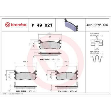 BREMBO Bremsklötze HA P 49 021