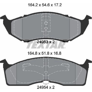 Bremsbelagsatz Chrysler P. Neon/Voyager 1,6-3,8 95-06 2495301 Bremsbelagsatz Chrysler P. Neon/Voyager 1,6-3,8 95-06 2495301