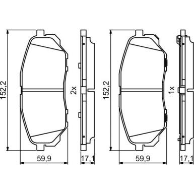 Bremsklötze VA KIA Sorento 15 0 986 494 827 Bremsklötze VA KIA Sorento 15 0 986 494 827