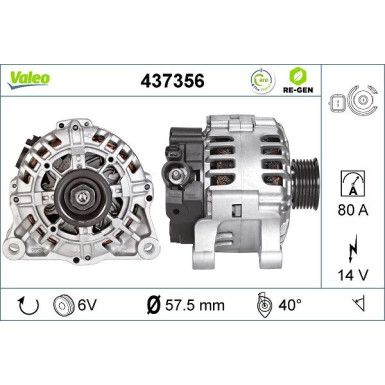 VALEO Generator 437356 VALEO Generator 437356