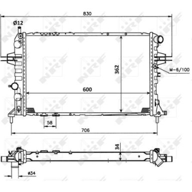 Kühler, Motorkühlung 53898 Kühler, Motorkühlung 53898