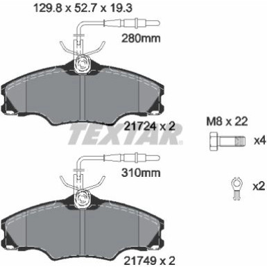 Bremsbelagsatz Peugeot S. 406 95-Ko A 14 2172402